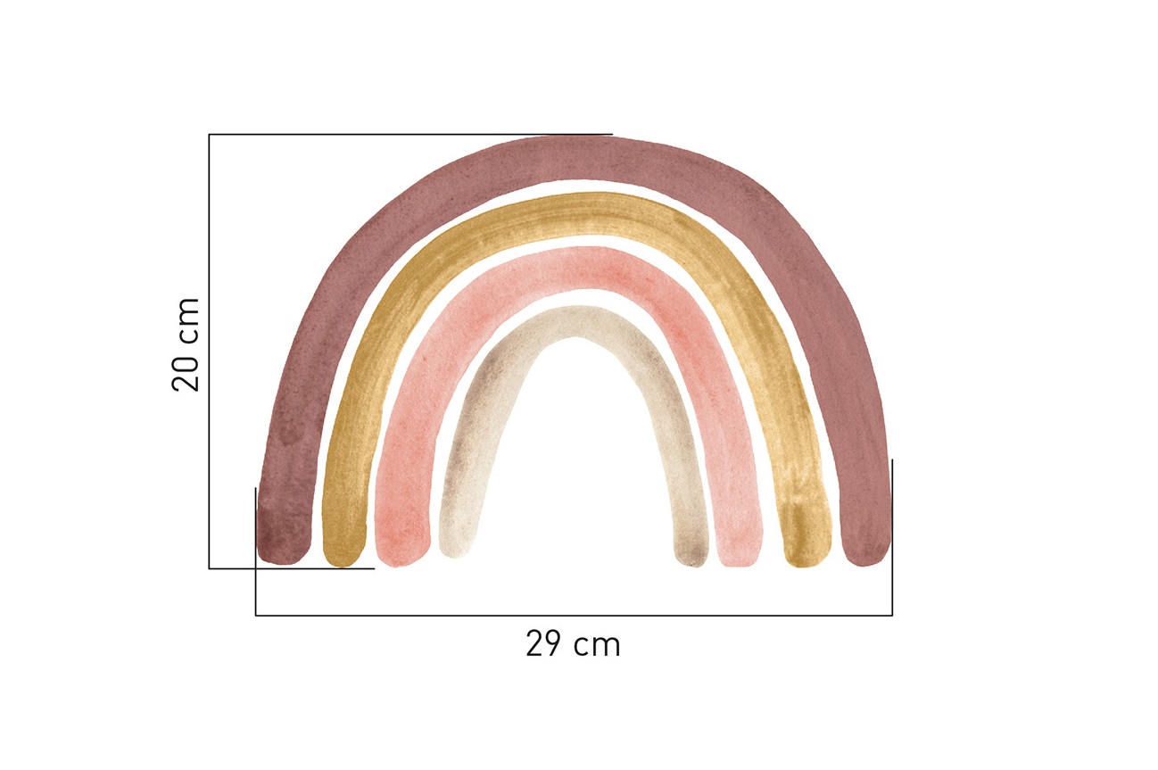 Babylove, little dusty pink rainbow, väggklistermärke 12 st - Bild 5