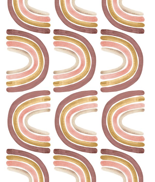 Babylove, little dusty pink rainbow, väggklistermärke 12 st