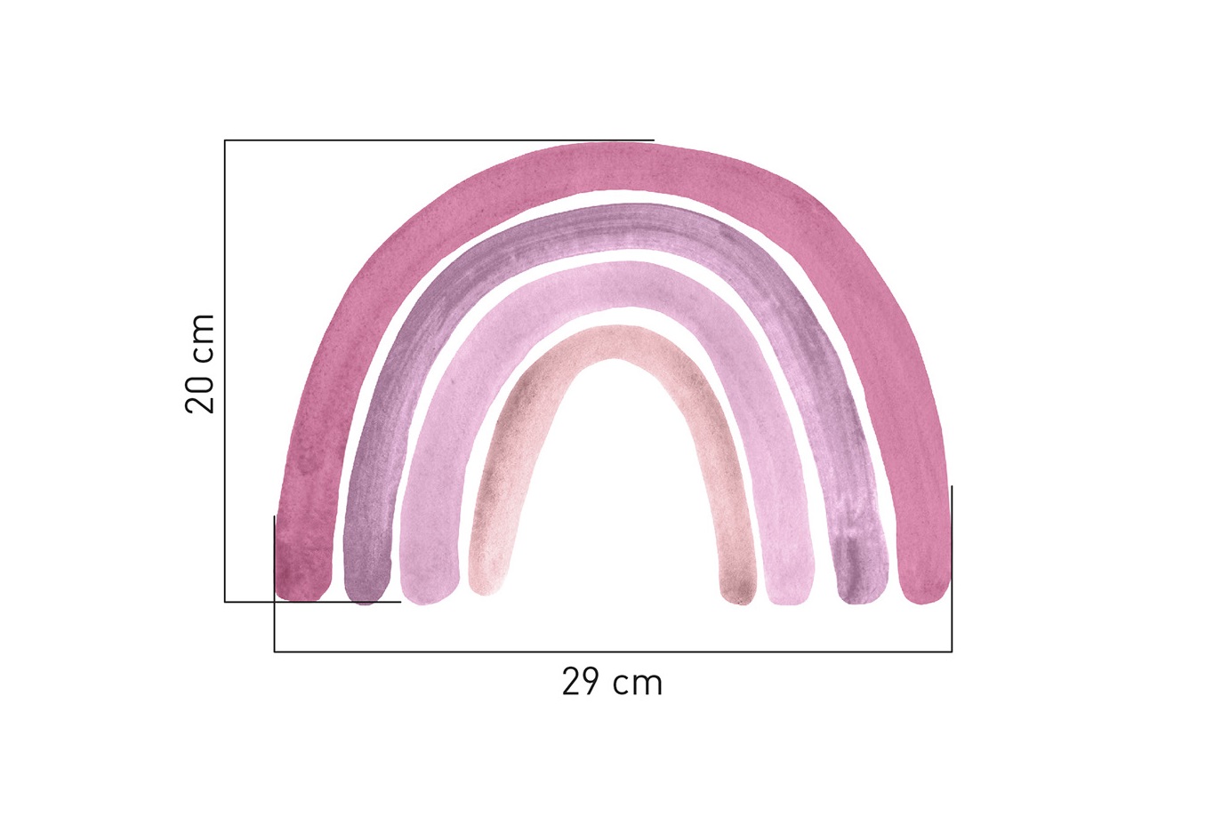 Babylove, little pink rainbow, väggklistermärke 12 st - Bild 3