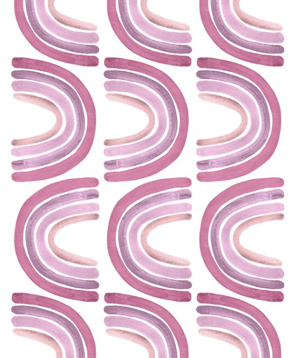 Babylove, little pink rainbow, väggklistermärke 12 st