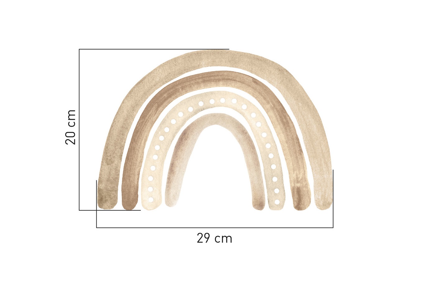Babylove, little beige rainbow, väggklistermärke 12 st - Bild 4