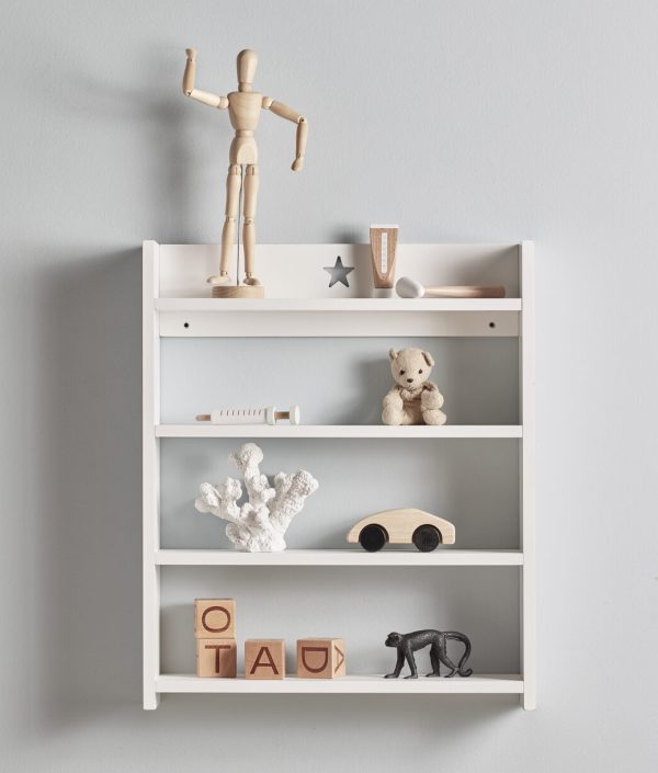 Kid`s Concept, vit vägghylla Star