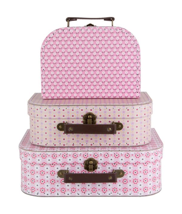 Sass & Belle, förvaringslådor Spring retro daisy, 3-pack