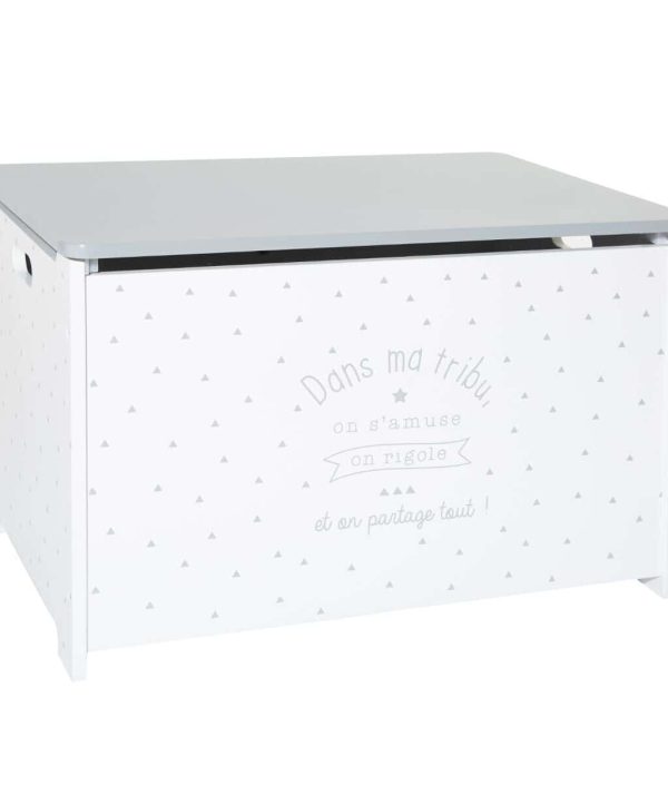 Grå/vit förvaringskista