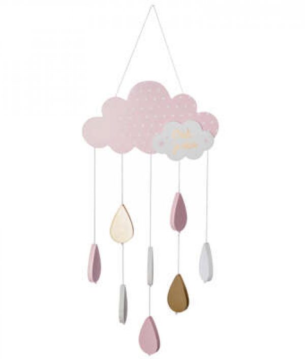 Väggdekoration rosa moln