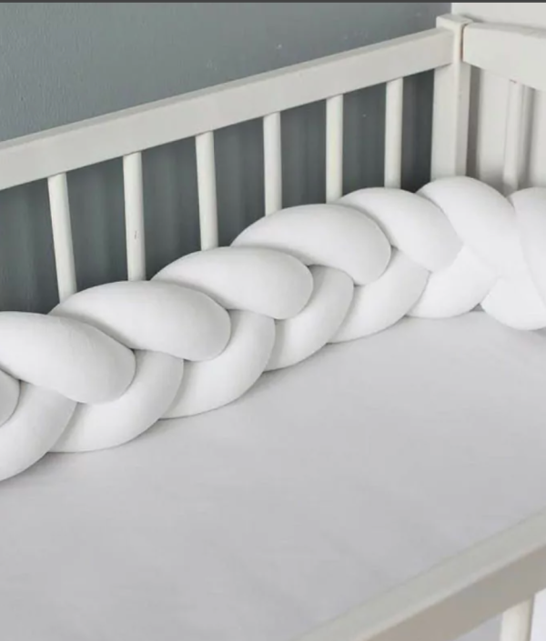 Spjälsängsskydd flätad, Vit