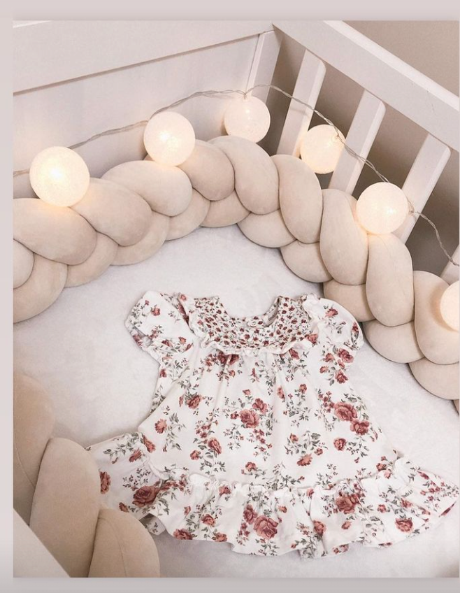 Spjälsängsskydd flätad, Sand - Bild 2