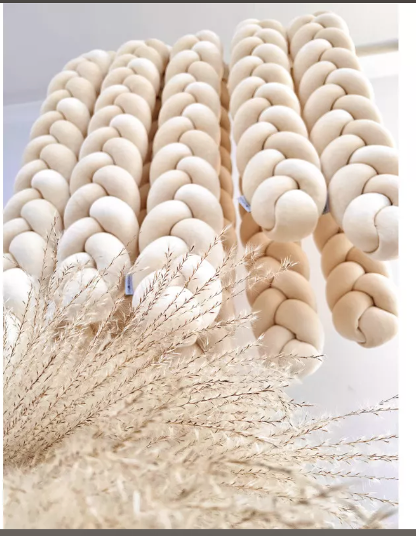 Spjälsängsskydd flätad, Sand - Bild 4