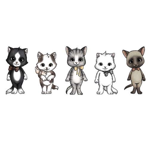 Kattvänner väggklistermärken, Stickstay