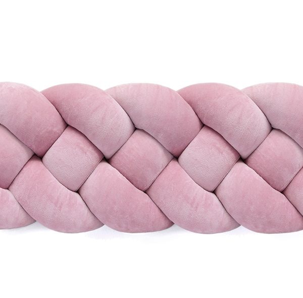 Spjälsängsskydd flätad - Dusty Pink