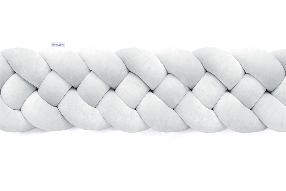 Spjälsängsskydd flätad, Light Grey - Bild 2