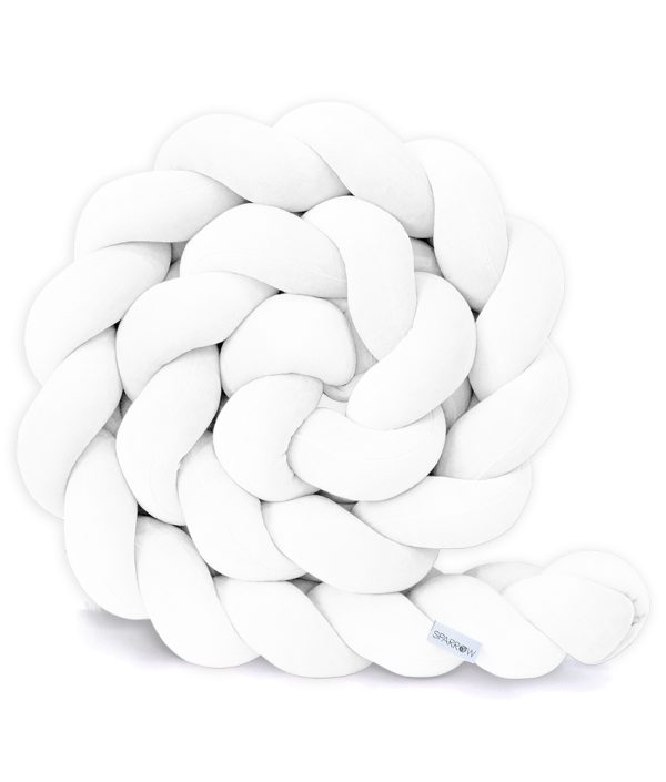 Spjälsängsskydd flätad, Vit