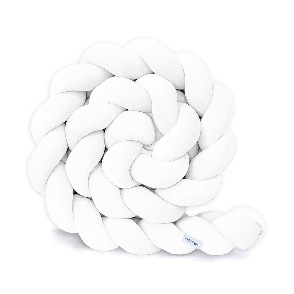 Spjälsängsskydd flätad, Vit - Bild 2