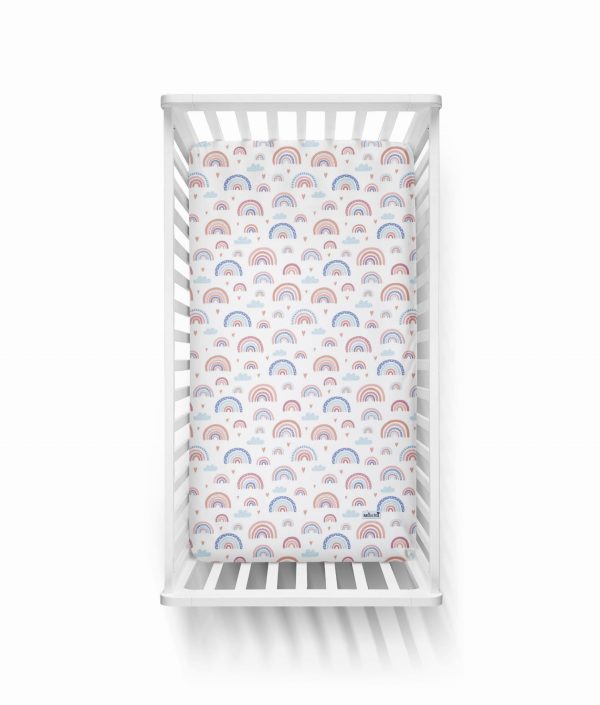 Dra-på-lakan till juniorsäng, Happy rainbow