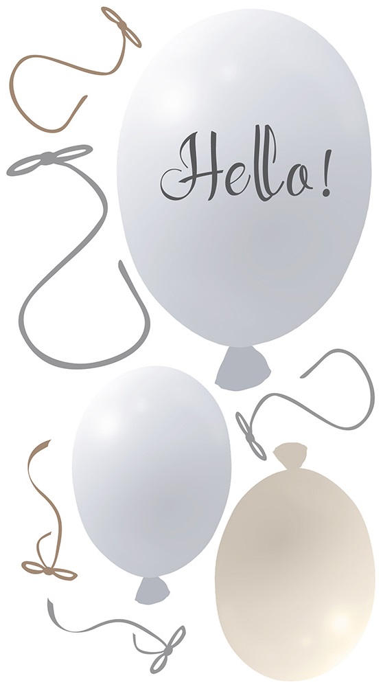 Väggklistermärke partyballonger 3-pack, grey - Bild 8