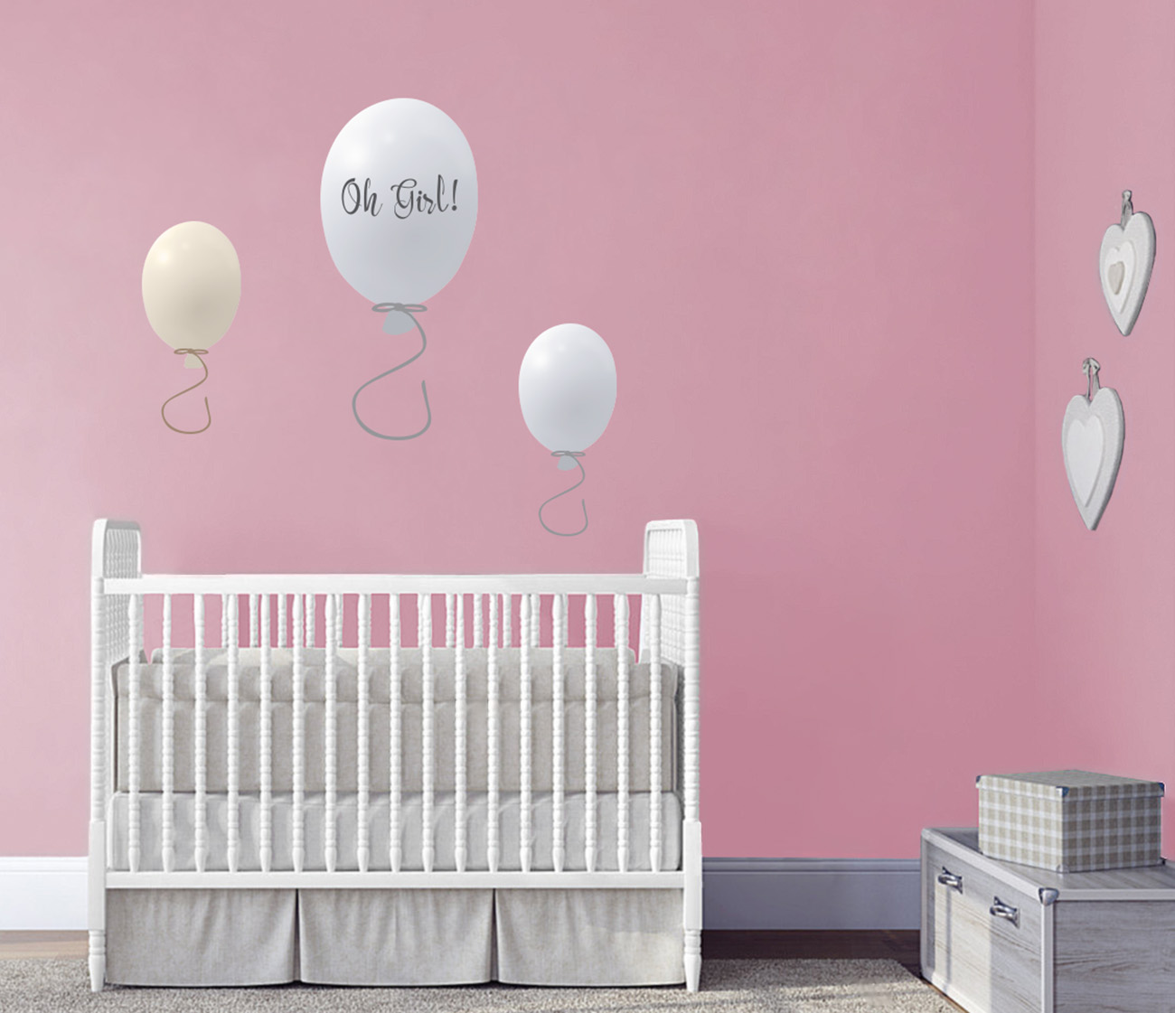 Väggklistermärke partyballonger 3-pack, grey - Bild 6