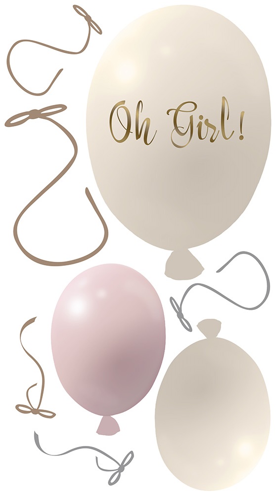 Väggklistermärke partyballonger 3-pack, rose cream - Bild 9