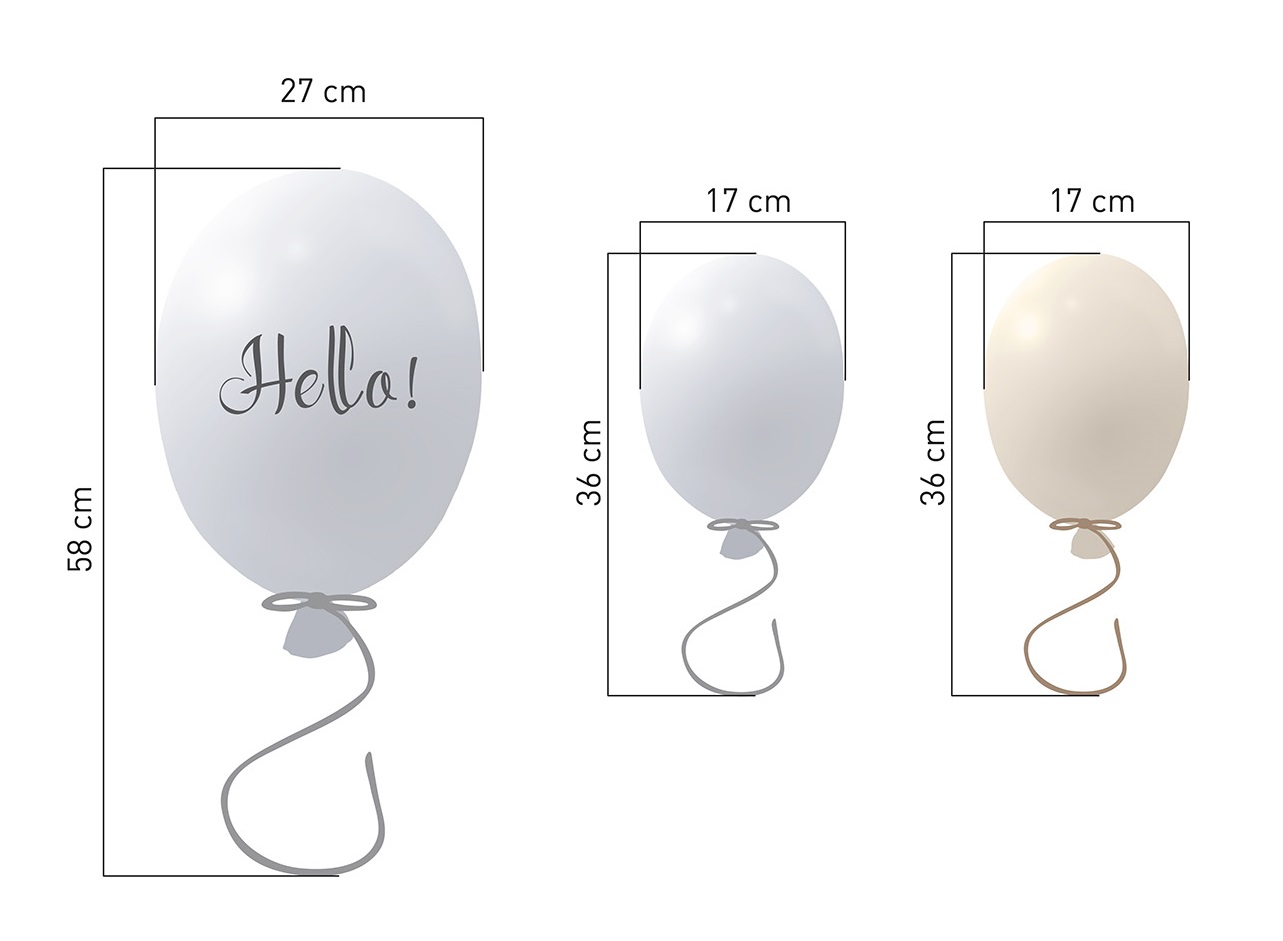 Väggklistermärke partyballonger 3-pack, grey - Bild 4