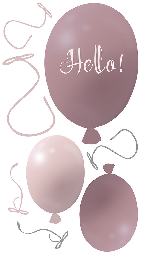 Väggklistermärke partyballonger 3-pack, dusty pink - Bild 10