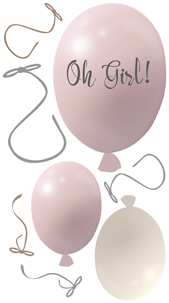 Väggklistermärke partyballonger 3-pack, powder rose - Bild 9