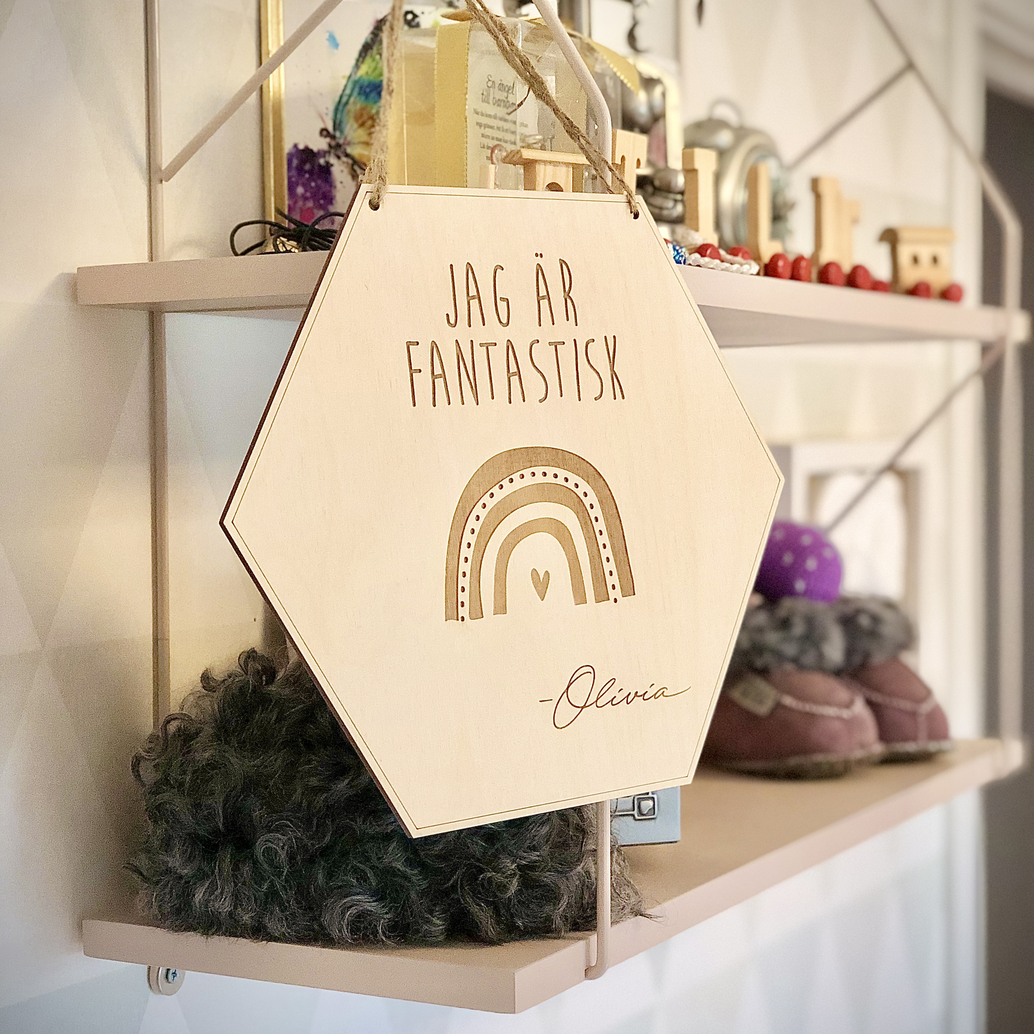 Pepptavla i trä med egen text - Bild 2