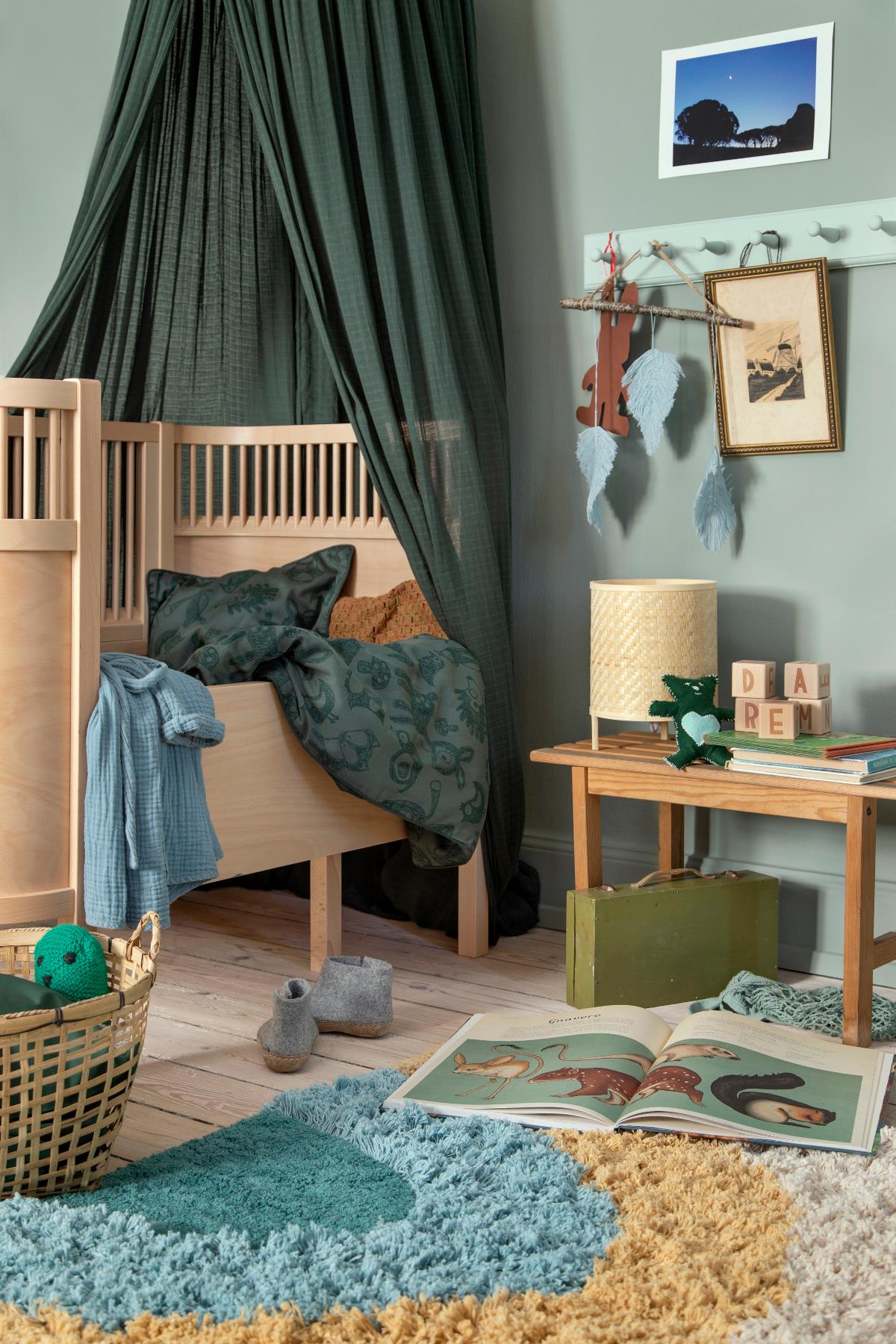 Sebra, regnbåge matta, Dusty green - Bild 3