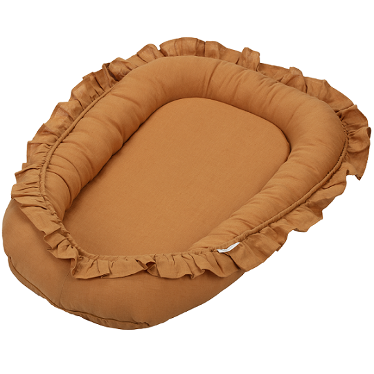 Cotton & Sweets, caramel babynest i 100 % linne
