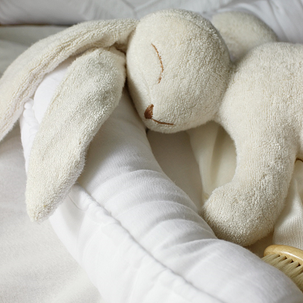 Cotton & Sweets, vit klassisk babynest i 100 % linne - Bild 2