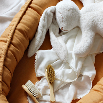 Cotton & Sweets, caramel klassisk babynest i 100 % linne - Bild 3