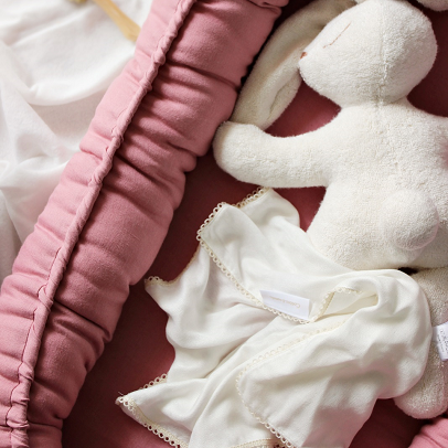 Cotton & Sweets, blush klassisk babynest i 100 % linne - Bild 2