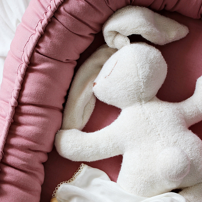 Cotton & Sweets, blush klassisk babynest i 100 % linne - Bild 3