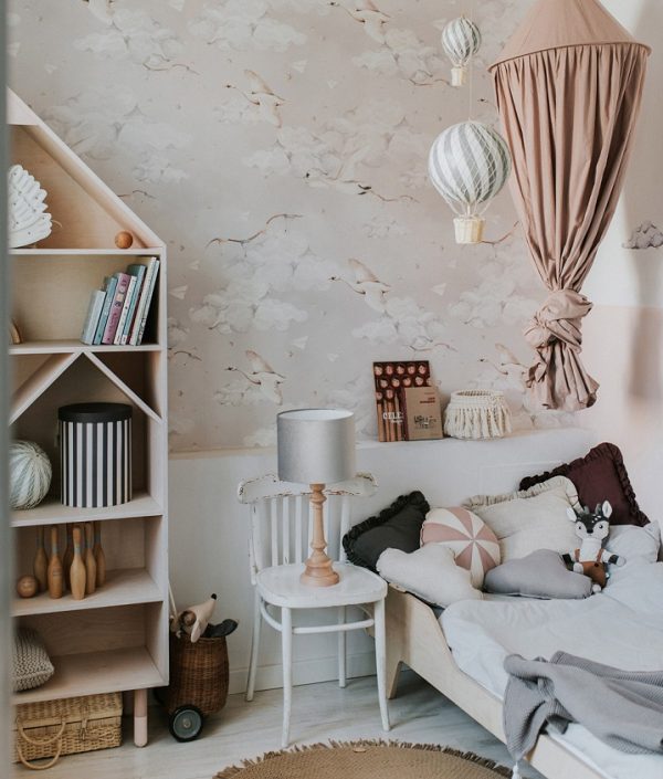 Dekornik, tapet Magic Swans Blue