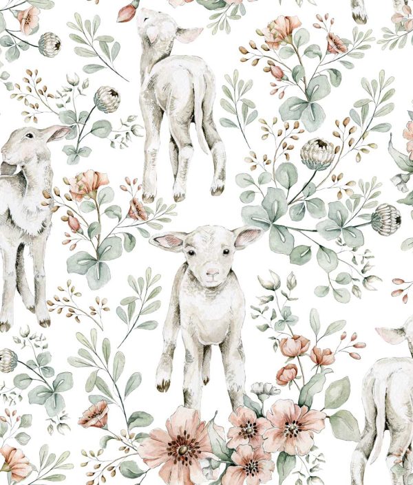 Dekornik, tapet Little Lambs