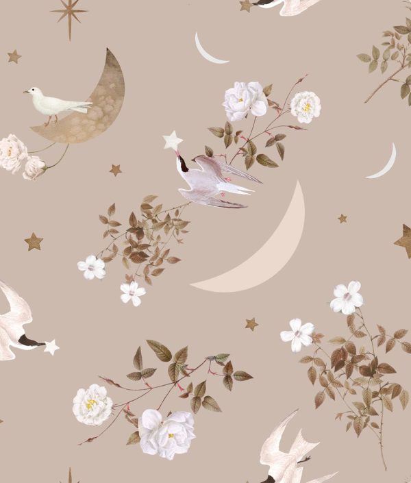 Dekornik, tapet Birds in the Night Sky