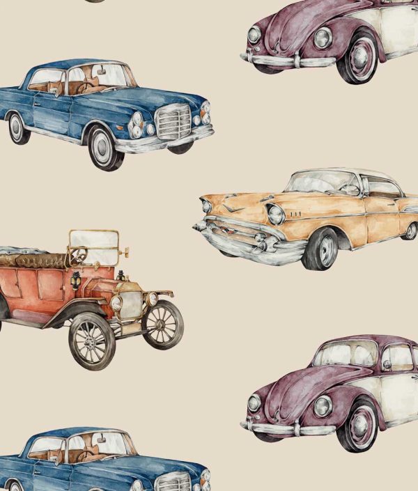 Dekornik, tapet Cars Sunny Beige