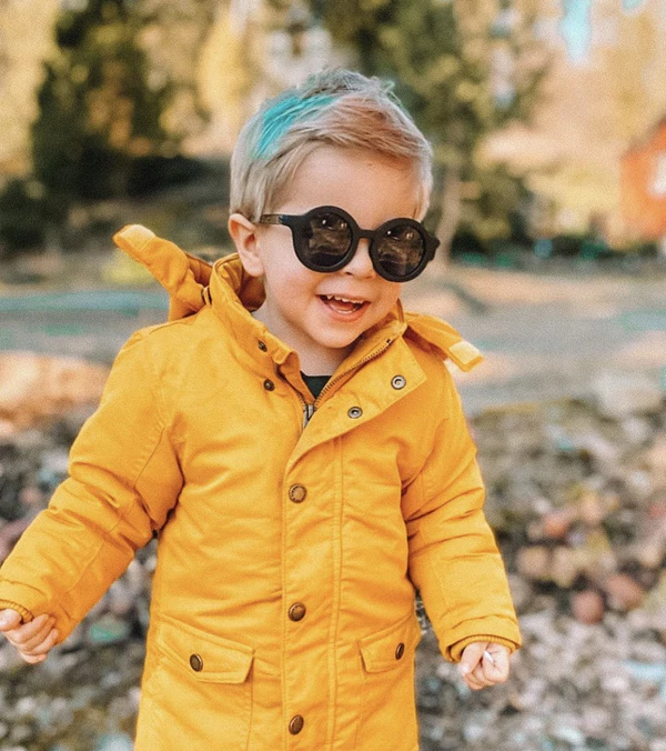 BabyMocs, solglasögon för barn, Signature Round Black - Bild 4