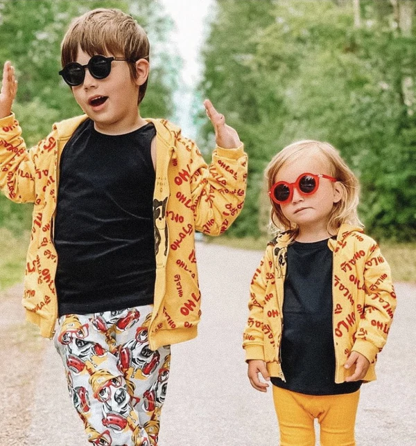 BabyMocs, solglasögon för barn, Signature Round Red - Bild 3