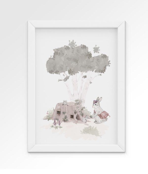 Dekorillo, poster till barnrummet 3-pack, Forest city pink