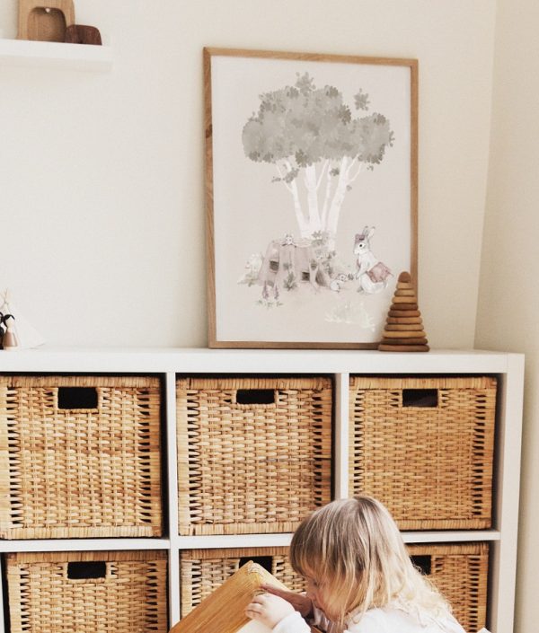 Dekorillo, poster till barnrummet 3-pack, Forest city pink