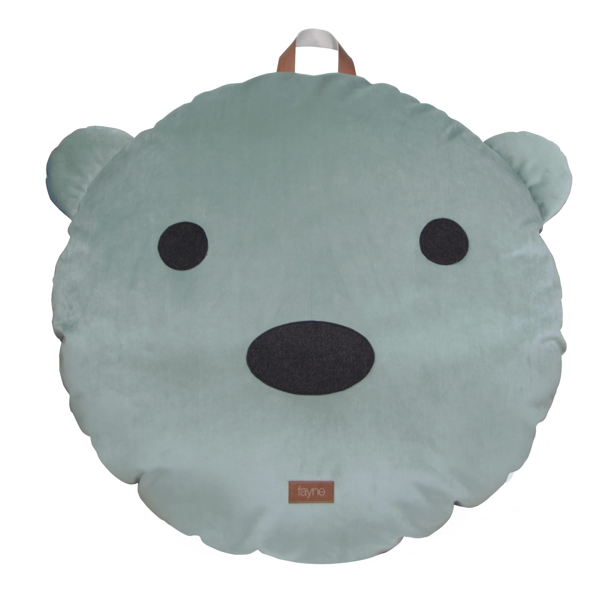 Fayne, sittpuff teddy, grön