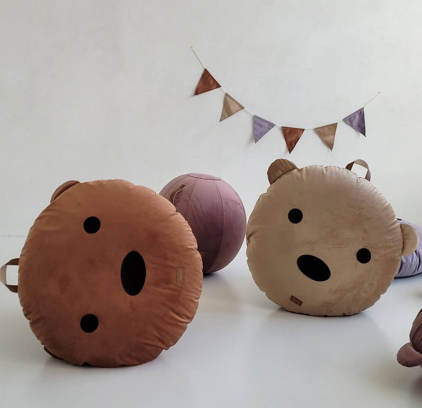 Fayne, sittboll teddy, ljusbrun - Bild 3