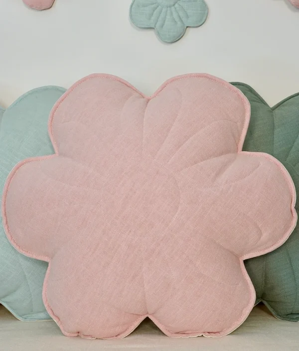Moi Mili, kudde i linne, Bloom Light Pink Lily