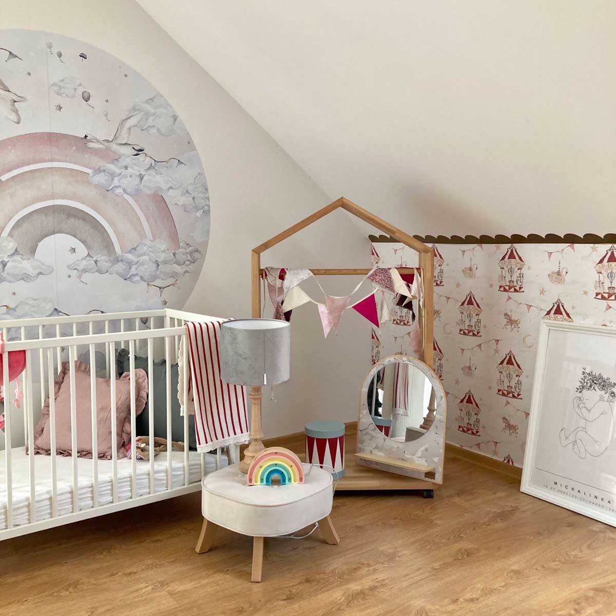 Dekornik, Blue rainbow in a circle, väggklistermärken till barnrum - Bild 3