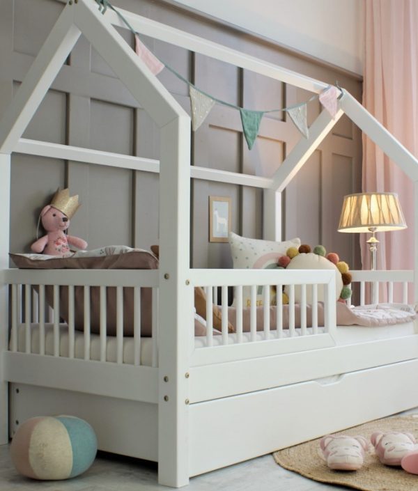 Vit hussäng Alex 90x190 cm med extrasäng