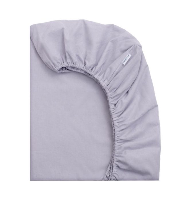 Babylove, Grå dra-på-lakan 80x160 till juniorsäng/barnsäng