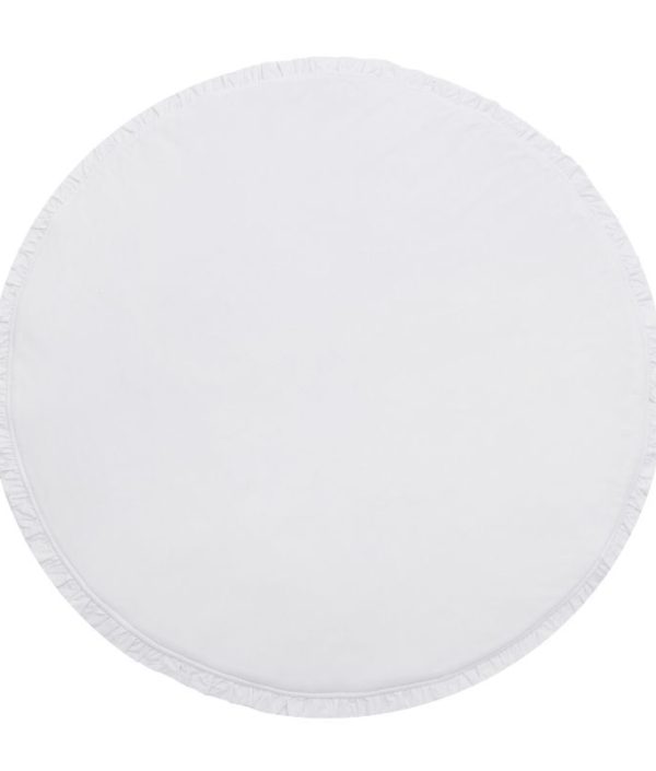 Babylove, rund lekmatta med volanger, vit