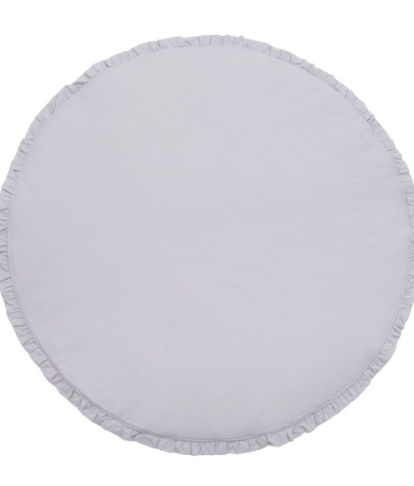 Babylove, rund lekmatta med volanger, grå