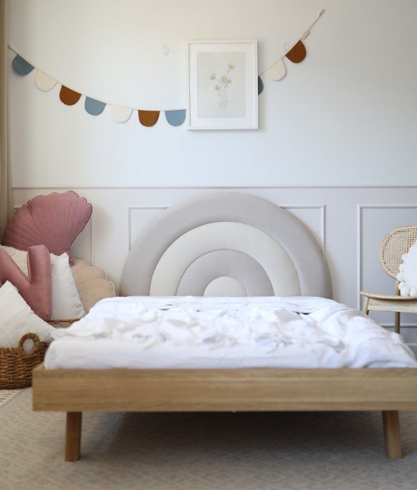 Sänggavel till barnsängen, Sand regnbåge, 90 cm
