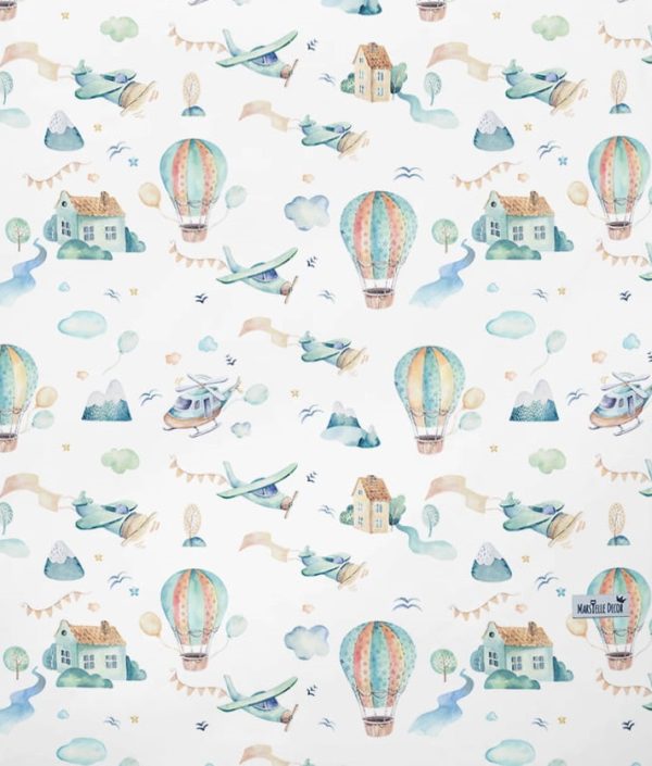 Dra-på-lakan till vagn/vagga, In the sky