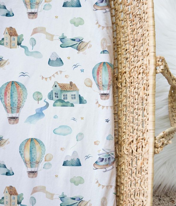 Dra-på-lakan till vagn/vagga, In the sky